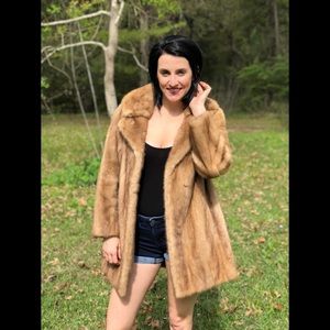 tan mink coat